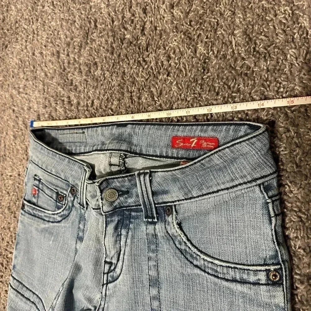SEVEN7 Women’s Cotton Flare Light Denim Jeans size 28 - Picture 7 of 16